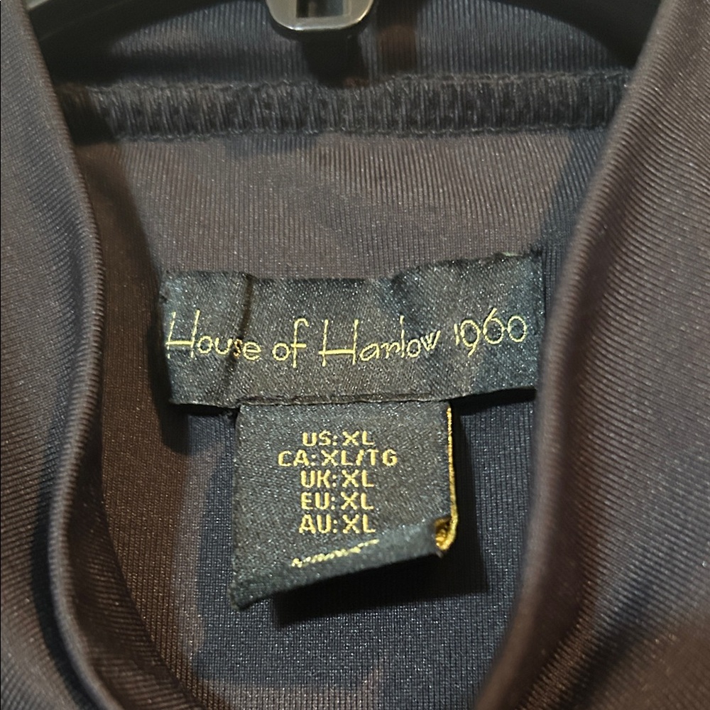 House of Harlow 1960 Midnight Black Bodysuit - Picture 2 of 7